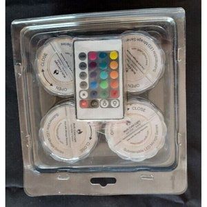 12-Submersible Remote Controlled Multi-Color LED Lights. 3 Packs 4 ea.WATERPROOF